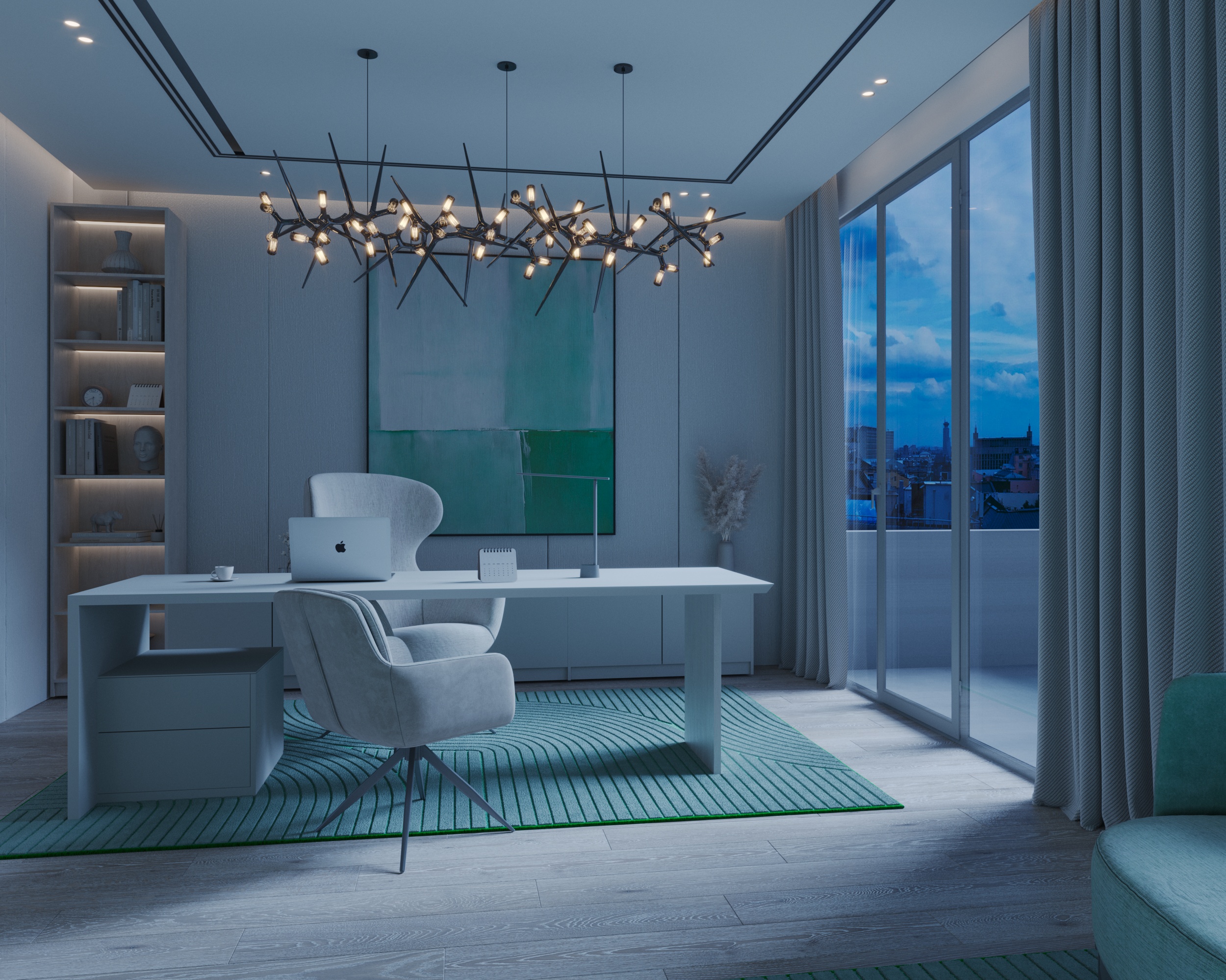 6Modern Office Interior — Сучасний інтер'єр кабінету